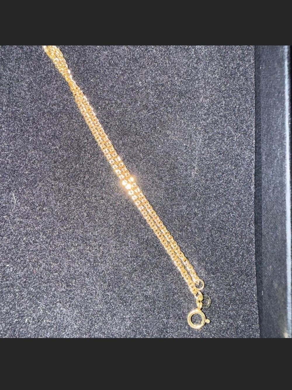 Delicate SOLID 10 K Gold Chain Bracelet for Women.